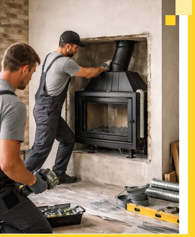 Установка каминных топок в Скопине: монтаж, подключение