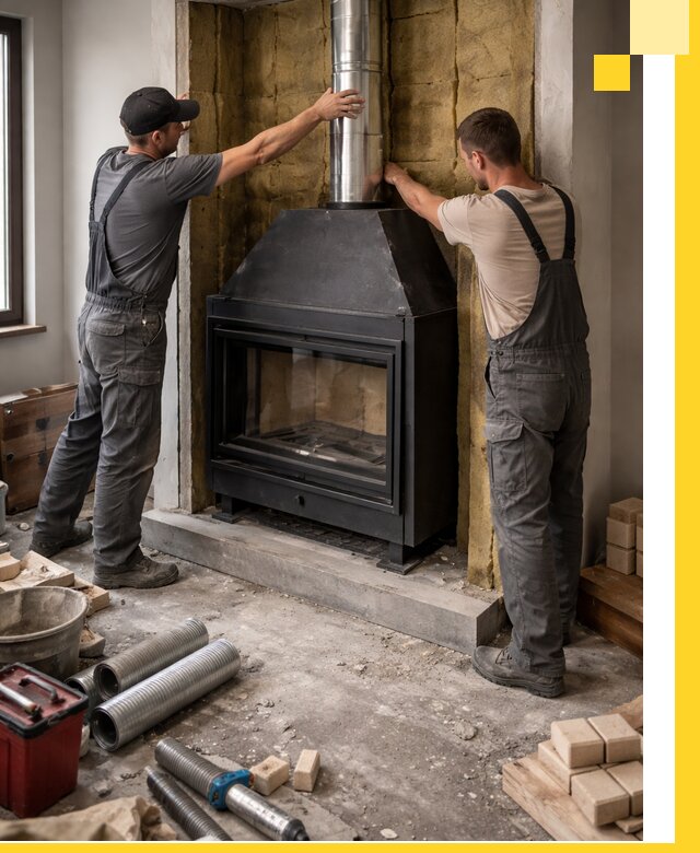 Изготовление и монтаж закрытых каминов в Скопине под ключ