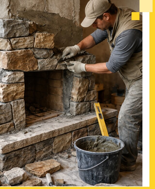 Изготовление и установка каменных каминов под ключ в Скопине