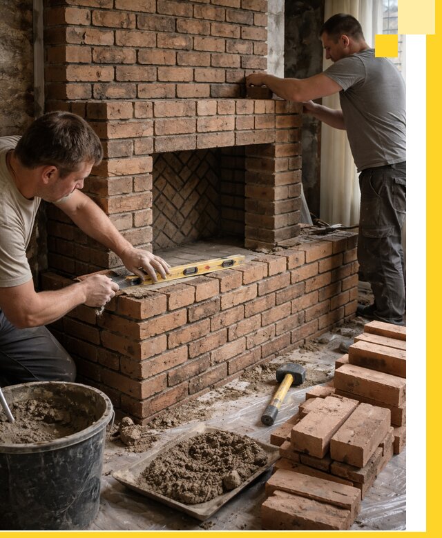 Изготовление и установка кирпичных каминов в Скопине