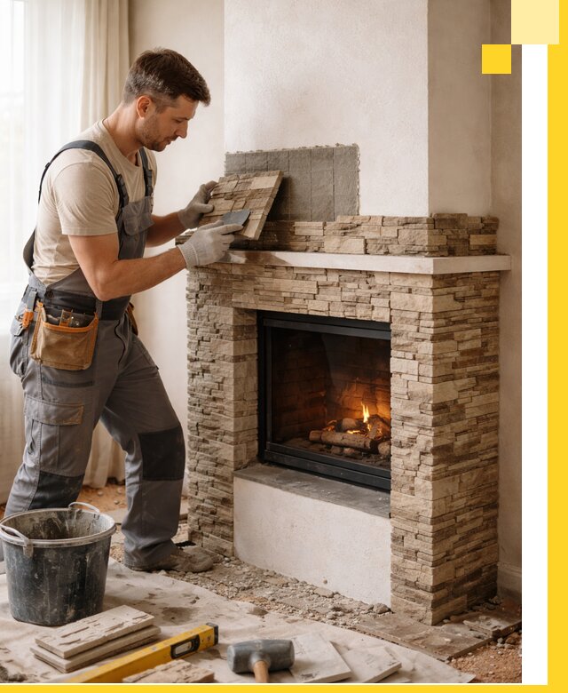 Изготовление и монтаж каминов для дома под ключ в Скопине