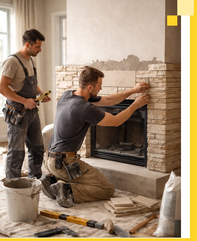 Установка и монтаж каминов для загородного дома в Скопине