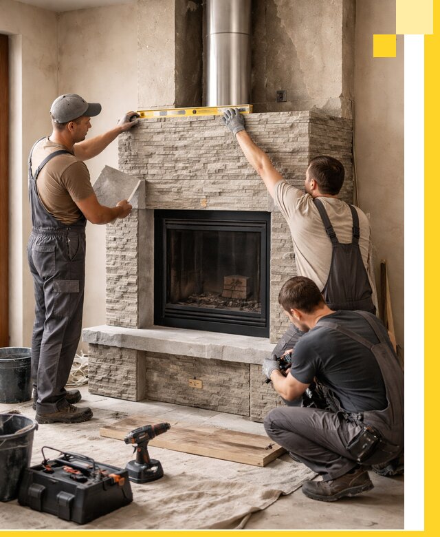 Профессиональный монтаж каминов под ключ в Скопине для дома