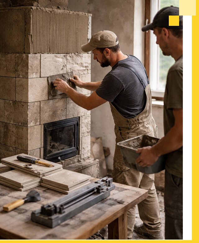 Профессиональная облицовка печей в Скопине: керамика и камень