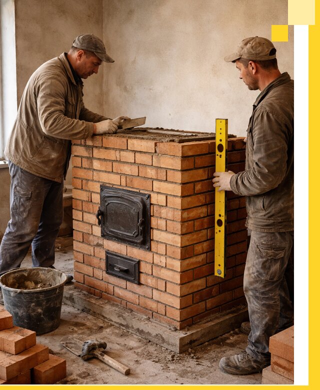 Отопительные печи под ключ в Скопине, установка и сборка