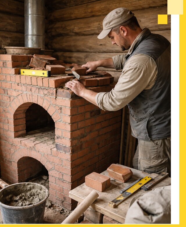 Изготовление и установка русских печей в Скопине под ключ