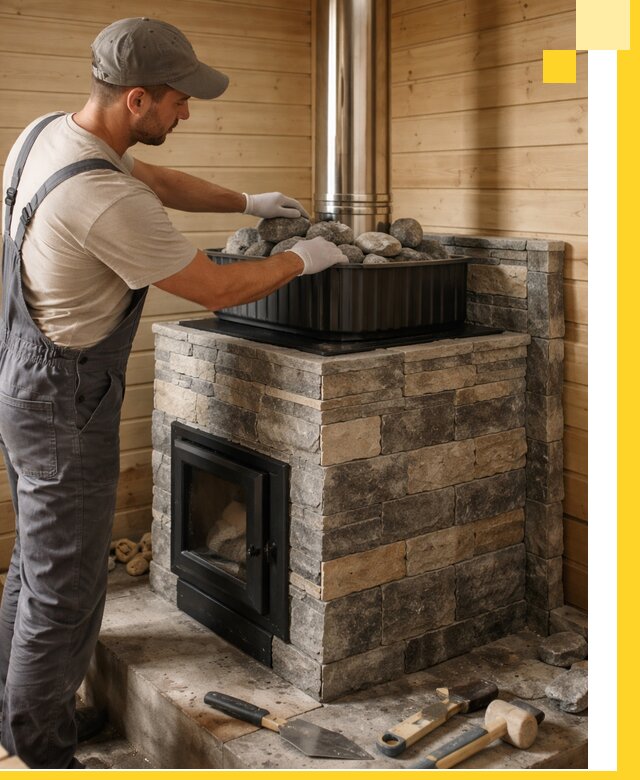 Печи для парной в Скопине, производство, монтаж и обслуживание