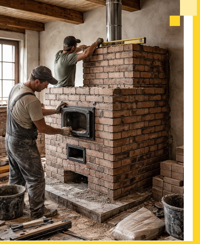 Печи для загородного дома под ключ в Скопине — монтаж и сервис