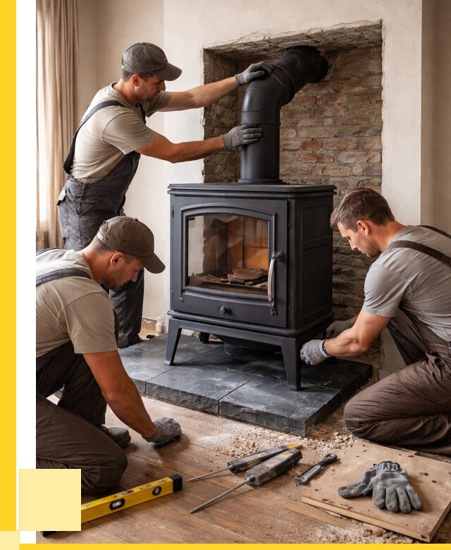 Монтаж печи камина в частном доме в Скопине от 26053 р. | ЭриданСкп