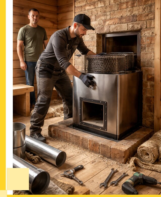 Монтаж банных печей под ключ в Скопине от 18758 р., ЭриданСкп