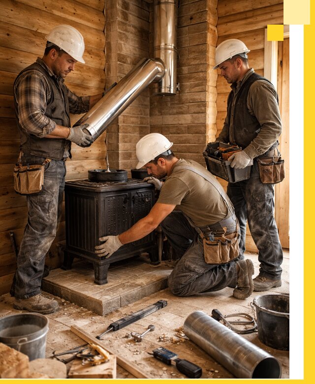 Профессиональный монтаж банных печей и дымоходов в Скопине