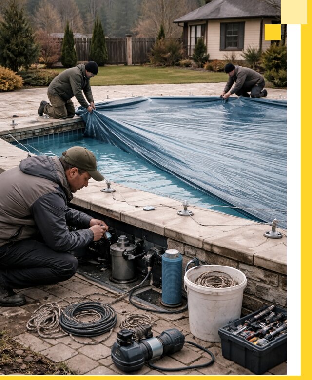 Консервация бассейнов в Скопине: подготовка к длительному хранению