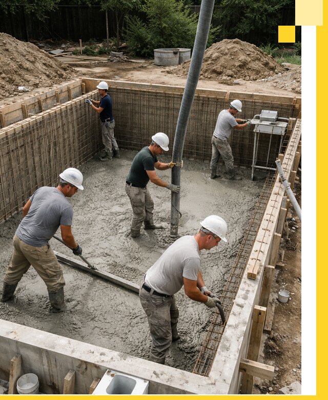 Строительство бетонных бассейнов под ключ в Скопине