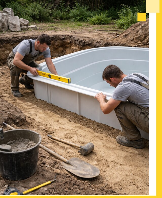 Производство и установка пластиковых бассейнов в Скопине под ключ