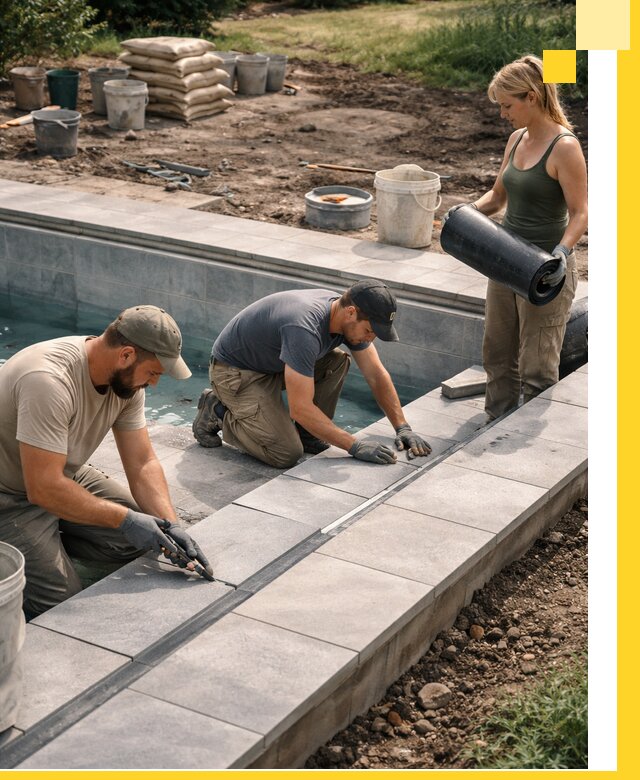 Строительство и монтаж уличных бассейнов под ключ в Скопине