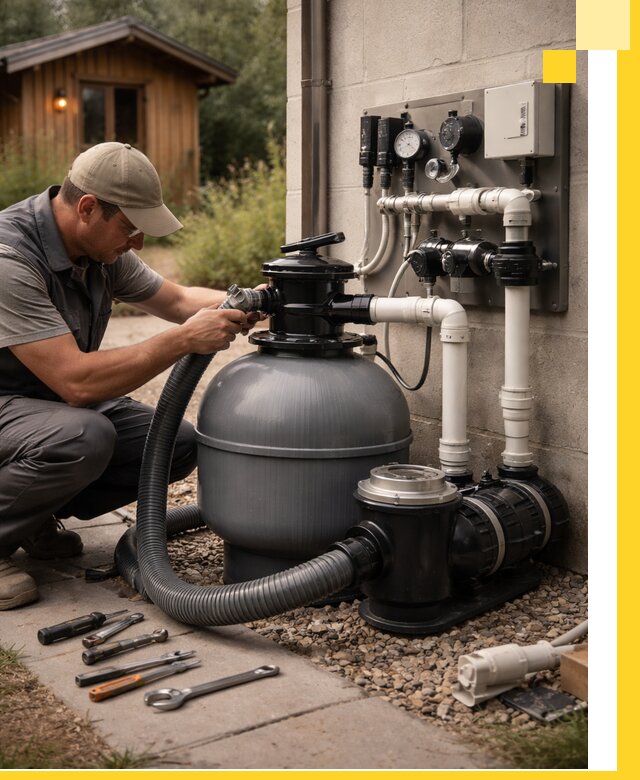 Продажа и монтаж фильтров и насосов для бассейнов в Скопине