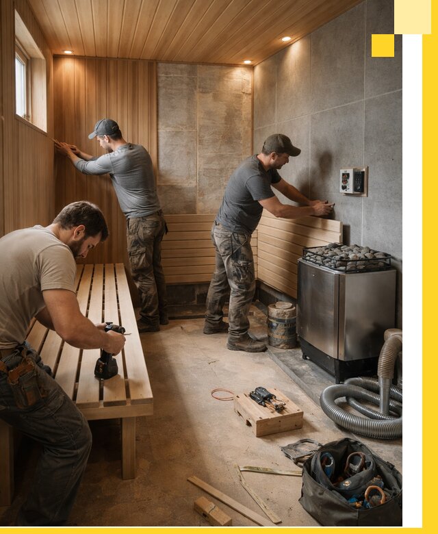Сауны под ключ в Скопине, проектирование, строительство, отделка