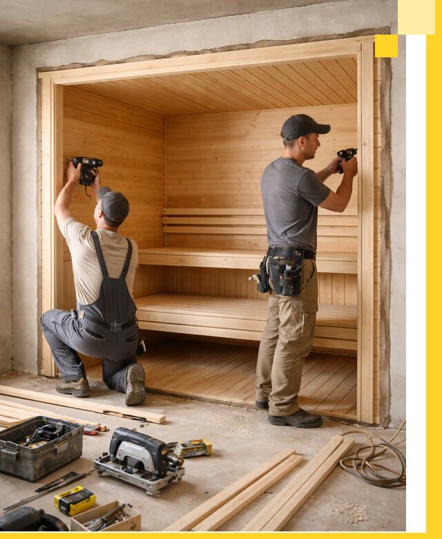 Монтаж саун под ключ в Скопине — проектирование и установка