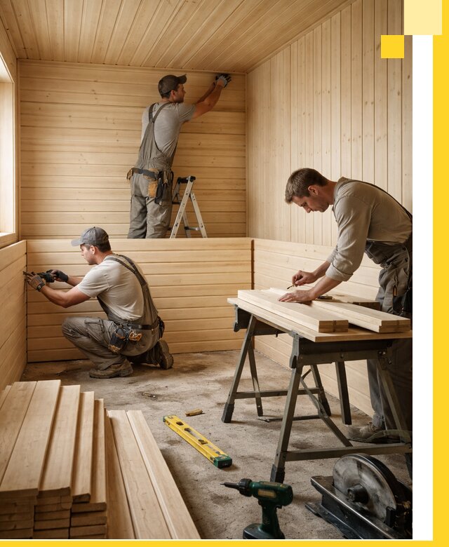 Обшивка саун в Скопине из натуральной древесины под ключ