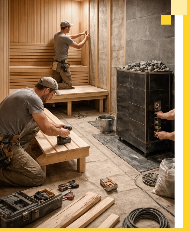 Дизайн и строительство интерьерных саун под ключ в Скопине