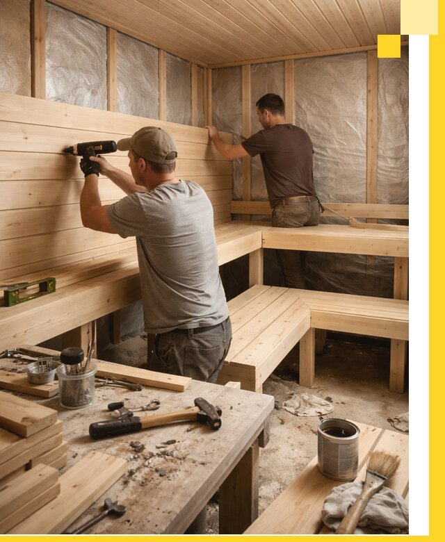 Профессиональная отделка бань и саун под ключ в Скопине