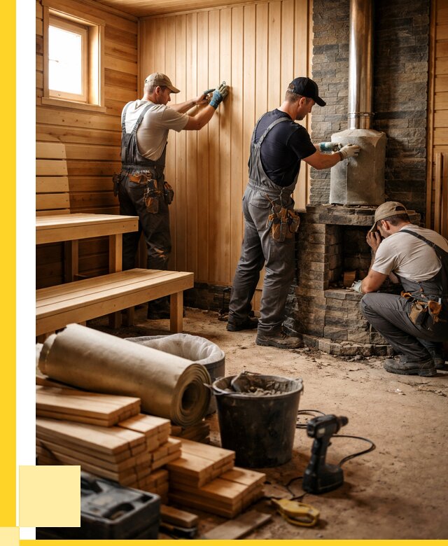 Ремонт бань под ключ в Скопине от 46895 р. | ЭриданСкп