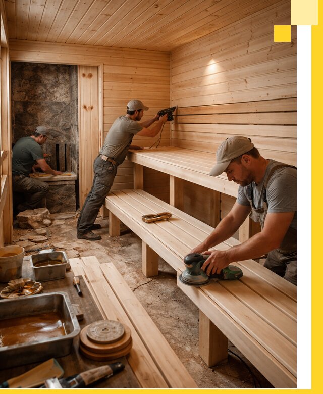 Профессиональная отделка бань в Скопине под ключ, с гарантией