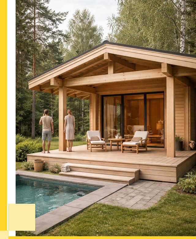 Бани с террасой под ключ в Скопине от 625260 р. | ЭриданСкп