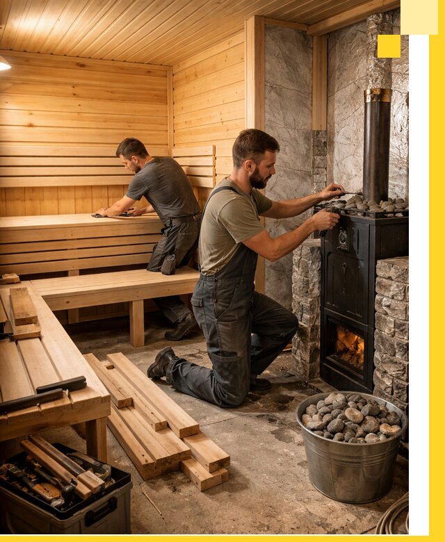 Дизайн и строительство интерьеров бань под ключ в Скопине