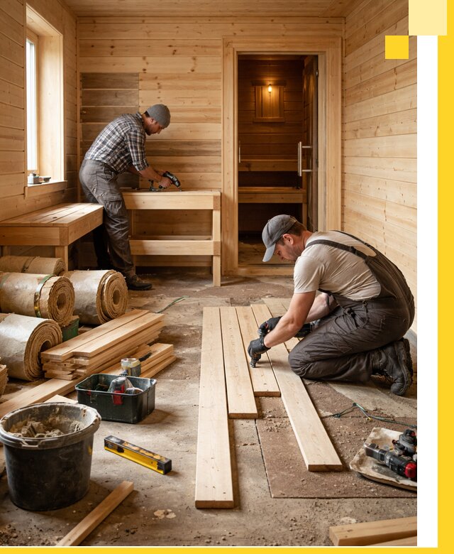 Индивидуальный проект бани с комнатой отдыха под ключ в Скопине