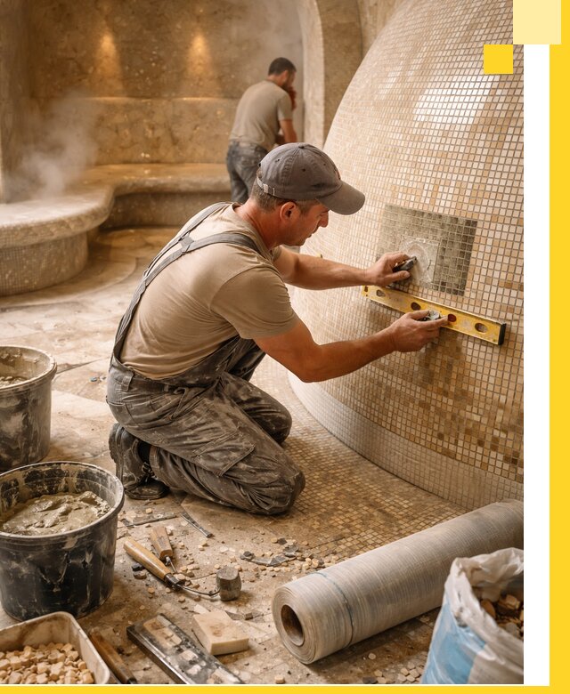 Хамам под ключ в Скопине: проектирование, строительство, отделка