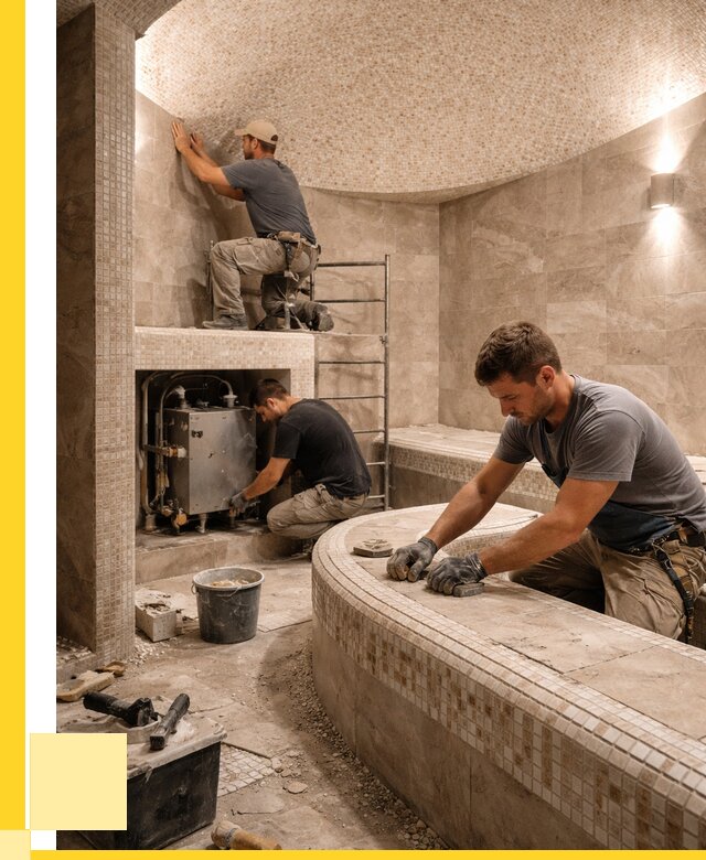 Монтаж хамамов под ключ в Скопине от 260525 р. ЭриданСкп