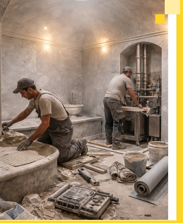 Строительство турецких бань хаммам под ключ в Скопине