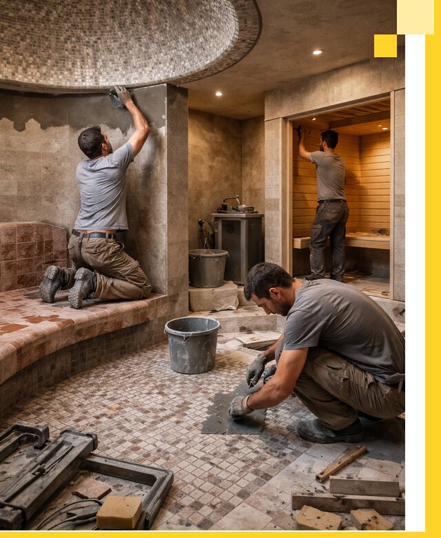 Проект и строительство хамама бани и сауны под ключ в Скопине