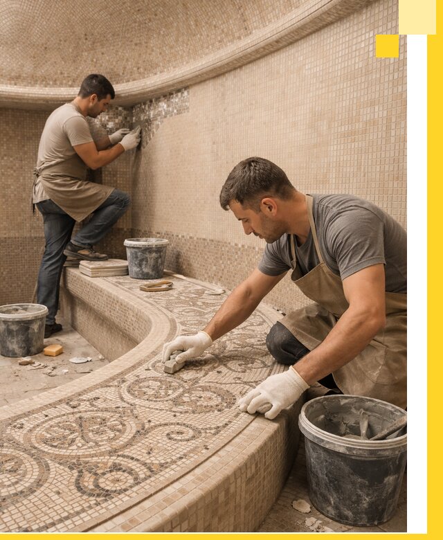 Плитка для хамама в Скопине, укладка, подбор и поставка