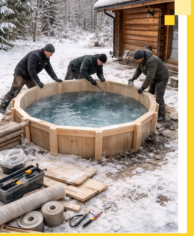 Изготовление и установка ледяных купелей под ключ в Скопине